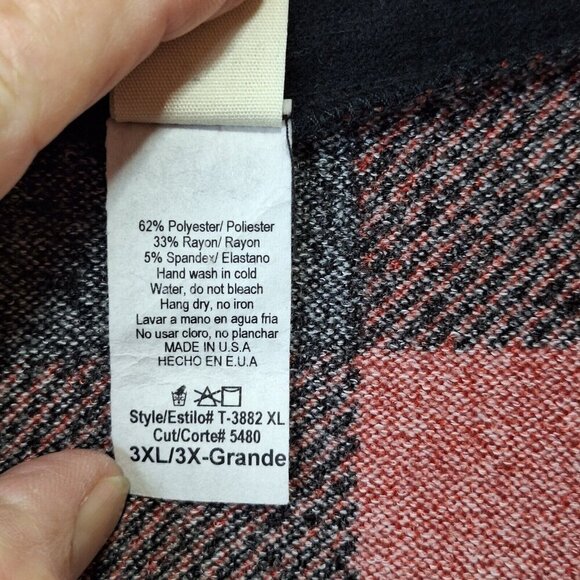 7th Ray Womens 3XL Open Front Long Duster Sweater Cardigan Mixed Print Long Knit - Picture 10 of 10